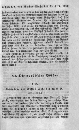 VI. Die nordischen Völker