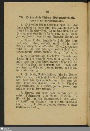70. O herrlich schöne Weihnachtszeit
