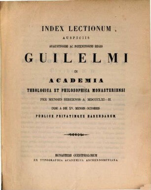 De vita Christophori Landini commentatio : Index lectionum