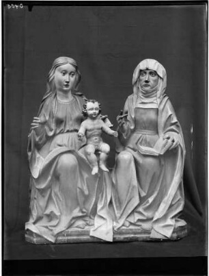 Kloster Lichtental Fürstenkapelle Ahnenaltar Skulptur Anna selbdritt - Heilige Anna mit Maria und dem Jesusknaben
