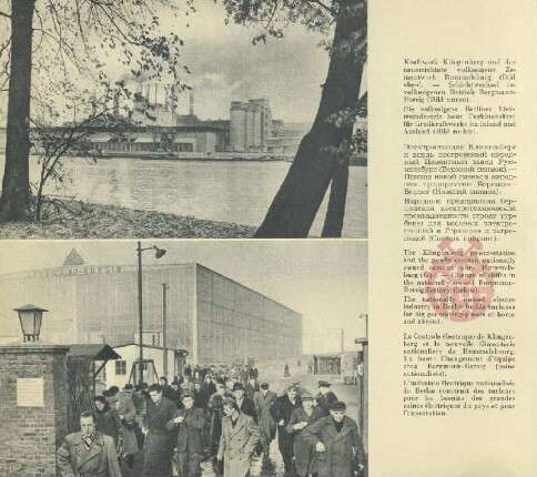 Kraftwerk Klingenberg und Zementwerk Rummelsburg ; Schichtwechsel im Betrieb Bergmann-Borsig