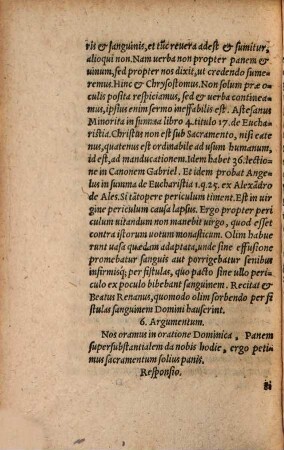 Cum scriptura sacra consensus undecim Conciliorum, aliquot historiarum ... in perpetuo utriusque speciei Eucharistiae ... porrigendae usu ...