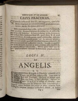 Locus IV. De Angelis