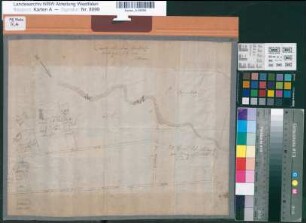 Ahlerbruch (Bünde) Teilung des Wiedholzes 1792 o.M. 31,5 x 40 Skizze Schlömann Spez.Verz. Markenkarten IX Nr.26