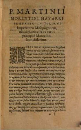 Iulianu tu autokratoros Misopōgōn, kai epistolai : = Iuliani Imperatoris misopogon et epistolae