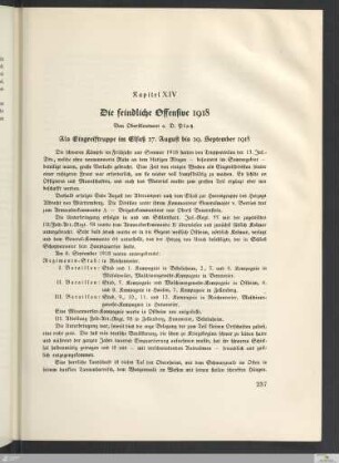 Kapitel XIV. Die feindliche Offensive 1918