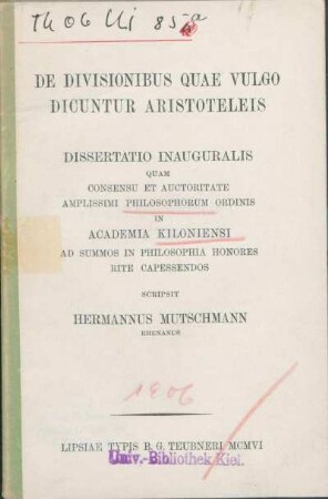 De Divisionibus quae vulgo dicuntur Aristoteleis