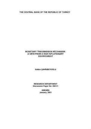 Monetary Transmission Mechanism: A View From a High Inflationary Environment