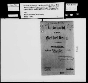 Verbreiterung des Gehwegs von Heidelberg nach [Heidelberg-]Neuenheim