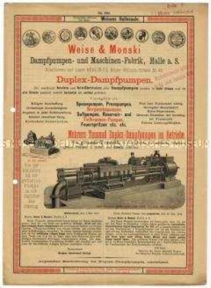 Duplex-Dampfpumpen der Firma Weise und Monski