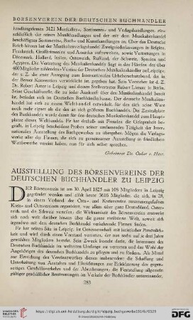Ausstellung des Börsenvereins der deutschen Buchhändler zu Leipzig