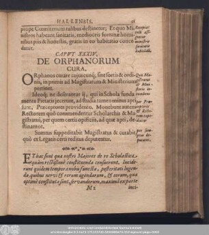 Caput XXXIV. De Orphanorum Cura.
