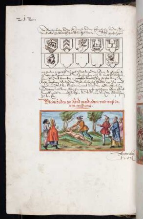 Wappen der Berner und der Weißenburger; Ritualmord 1287