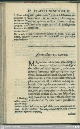 Articulus 13. verus [& falsus]