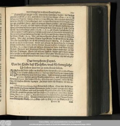 Der dreyzehende Capitel. Von der Liebe deß Nechsten/ was für bewegliche Ursachen uns darzu ermahnen sollen.