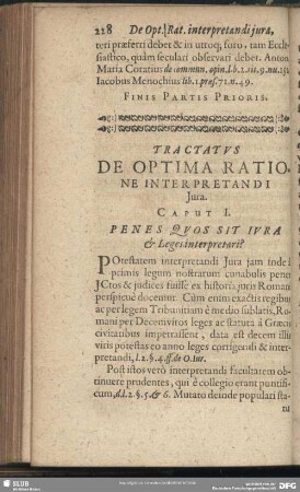 Tractatus De Optima Ratione Interpretandi Iura