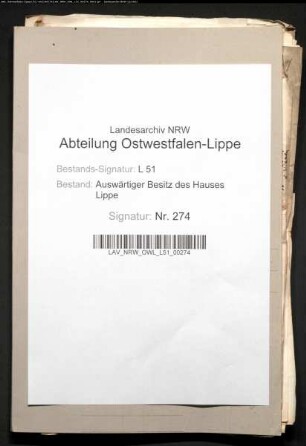 Korrespondenz der Louise Christine von Brederode, geborene Solms