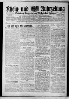 Rhein- und Ruhrzeitung : Tageszeitung für das niederrheinische Industriegebiet und den linken Niederrhein : das Blatt der westdeutschen Binnenschiffahrt