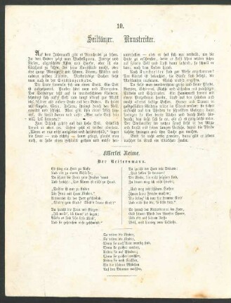 10. Seiltänzer. Kunstreiter.
