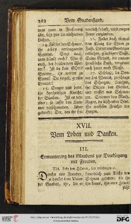 XVII. Vom Loben und Danken