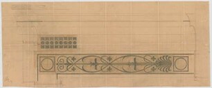Thiersch, Friedrich von; Wiesbaden; Kurhaus - Einlegearbeiten an den Türen im Kleinen Restaurationssaal u. Spielzimmer (Detail, Schnitt)