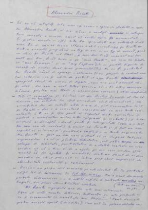 Alexandru Rosetti : Manuskript