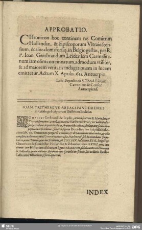 Joan. Trithemius Abbas Spanhemensis in Catalogo Scriptorum Illustrium Ecclesiae