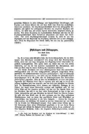 Philologen und Pädagogen : (Schluß)