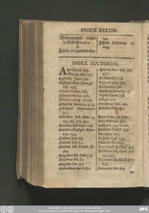 Index Auctorum.