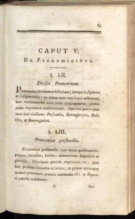 Caput V. De Pronominibus.