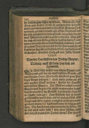 CCLIX. Von der Herrlichkeit des Predig-Ampts. Nichtig auff Erden/ herzlich im Himmel.