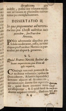 391-399, Dissertatio II