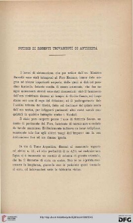 26: Notizie di recenti trovamenti di antichità