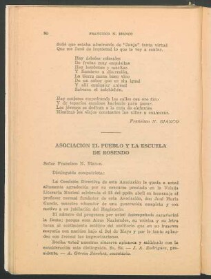 Asociación el pueblo y la escuela de rosendo