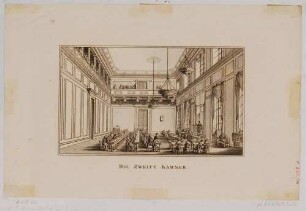 Innenansicht der Zweiten Kammer im Landhaus in der Landhausstraße in Dresden, ab 1831 Kammer existent