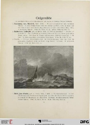 Abteilung I. Ölgemälde (Nr. 1-97)