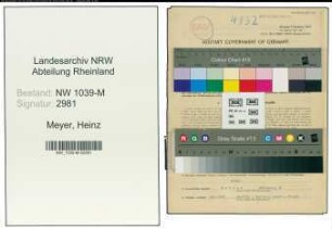 Entnazifizierung Heinz Meyer , geb. 01.07.1921 (Lehrer)