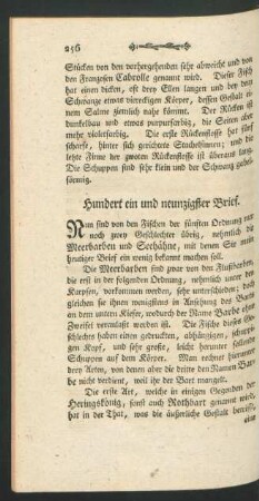 [Hundert ein und neunzigster Brief. - Zweihundert und achter Brief.]