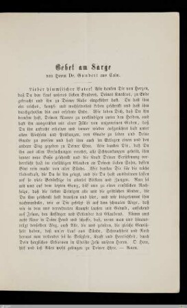 Gebet am Sarge