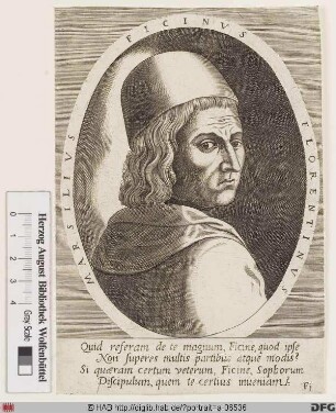 Bildnis Marsilio Ficino (lat. Marsilius Ficinus)
