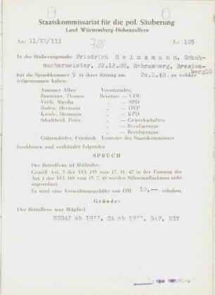 Heinzmann, Friedrich