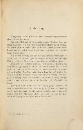 Moltkes militärische Werke, 3,1. Kriegsgeschichtliche Arbeiten ; 1. Theil, Geschichte des Krieges gegen Dänemark 1848/49