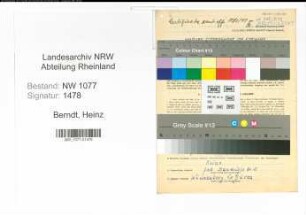 Entnazifizierung Heinz Berndt , geb. 02.04.1922 (Polizist)