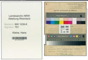 Entnazifizierung Hans Kleine , geb. 06.10.1896 (Kartograph)