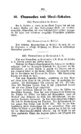 Gymnasium in Jauer : [III. Gymnasien und Realschulen]