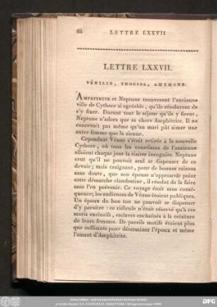 Lettre LXXVII.