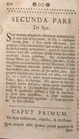 Secunda Pars De Spe. Caput Primum - [Caput VII.]