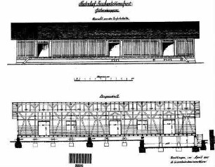 Kirchentellinsfurt: Empfangsgebäude Güterhalle Ansicht Zufahrtseite