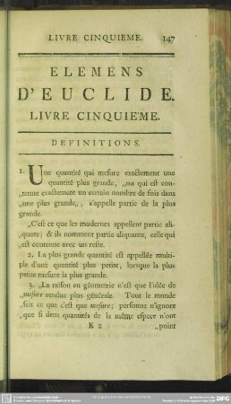 Livre Cinquième