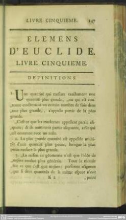 Livre Cinquième